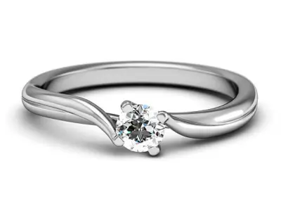 Solitaire Ring for woman 3D print model