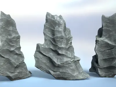 16 Erosion Cave Rocks - 240928 Low-poly 3D model