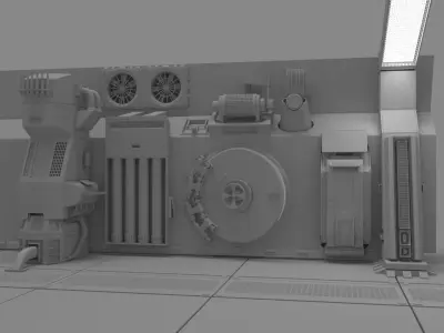 scifi scene 3D model