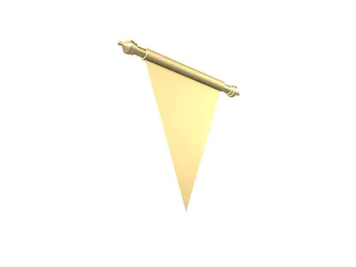 Pennant V2 008 Low-poly 3D model