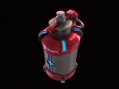 Cyberpunk LightGranade Low-poly 3D model