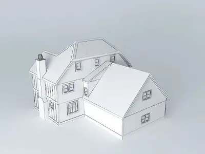 Timber Framed House Free 3D model