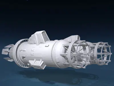 Spaceship engines 2 3D model
