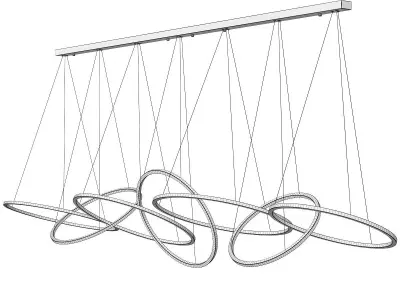 Ring Connection Horizontal Gold 3D model