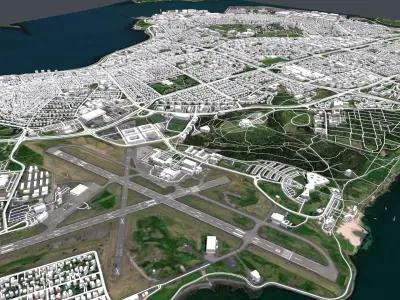 Cityscape Reykjavik Iceland 3D model