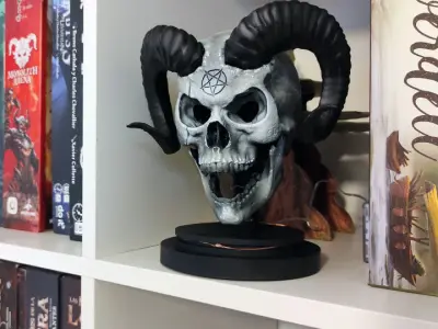 EVIL SKULL LAMP 3D print model