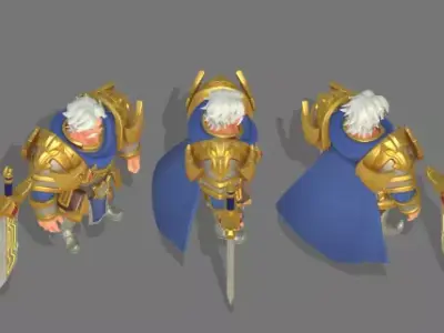 Warcraft Saint Light Guardian High Model Low-poly 3D model