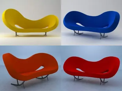 Victoria and Albert Sofa 3D model