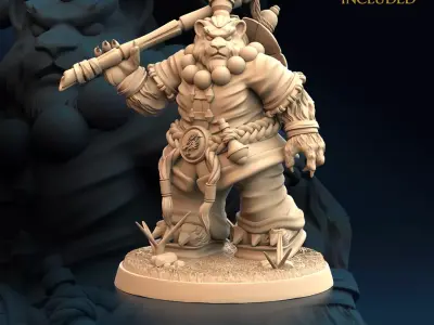Panda Sentinel of the Golden Echo A 3D print model