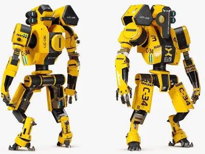 Worker Robot 3DS Max 3D model