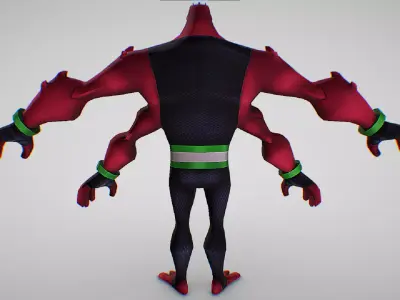 Four Arms - DNA Sample Of a Tetramand - Ben 10 Omniverse Low-poly 3D model
