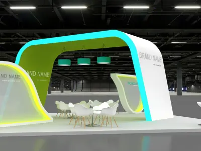 exhibition booth stand 3d model tradeshow 3D 3D model