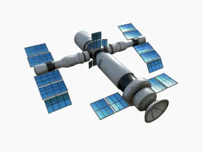 10 Satellite F Collection - SciFi Space Design 3D Model Pack