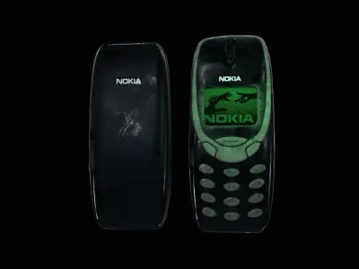 Nokia 3310 Low-poly 3D model