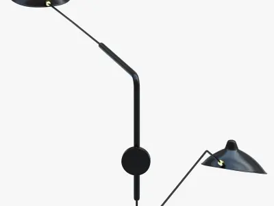Serge Mouille Rotating Sconce Two Arm MSC-R2C 3D model