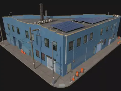 Urban New York Building Low-poly 3D model
