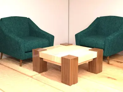 Modern Living - Dining Room Interior 3D model