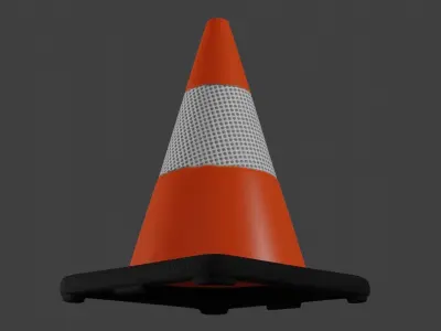 Photorealistic Traffic Cone  3D model