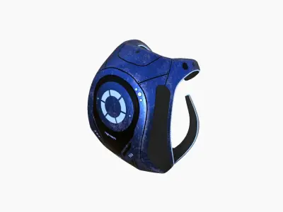 SciFi Backpack G06 Blue - Fashion Character Design Low-poly 3D model
