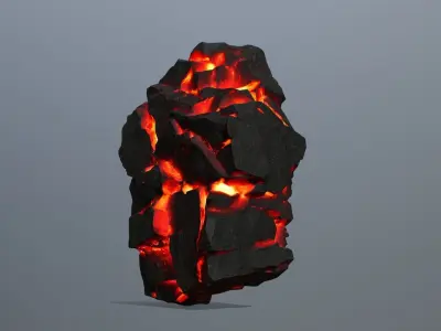 Volcanic Stone Low-poly 3D model