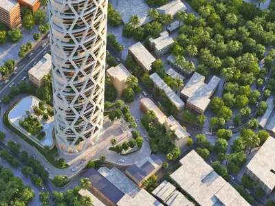 Parametric Exoskeleton Supertall 3D model