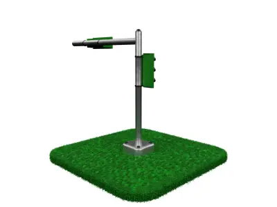 Traffic Light Low-poly 3D model 2