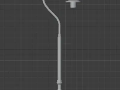 lamp2 model street lamp with light 3D model