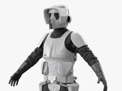  Star Wars Scout Trooper Armor with DLT-19X Blaster 