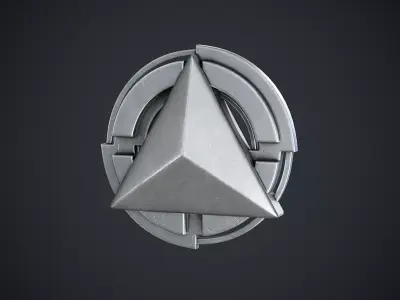 Sci-fi Badge Low-poly 3D model