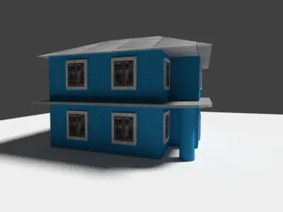 Low Poly House Low-poly 3D model purchase