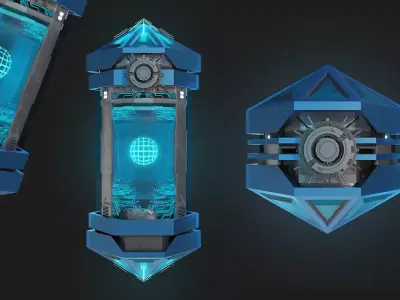 3D Animated Sci Fi Capsule 3D model