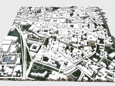 Cityscape Monza Italy 3D model