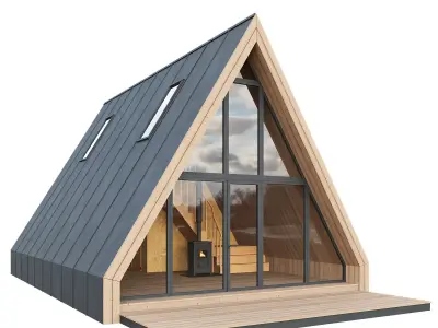 A-frame house 02 3D model