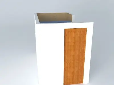 carol box with wooden door Free 3D model