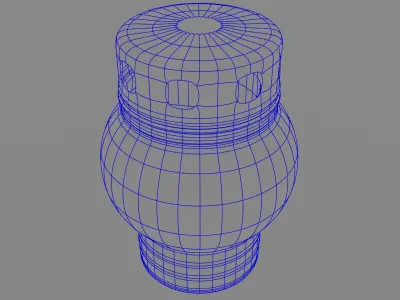 Candle light Low-poly 3D model