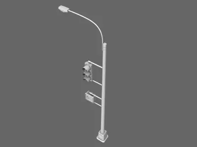 Traffic Light Lamp 3D model
