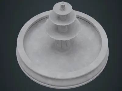 Fountain 2A Low-poly 3D model