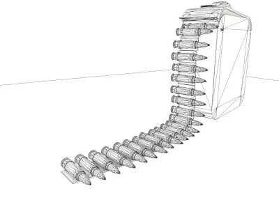 Military green metal ammo box da1 Low-poly 3D model