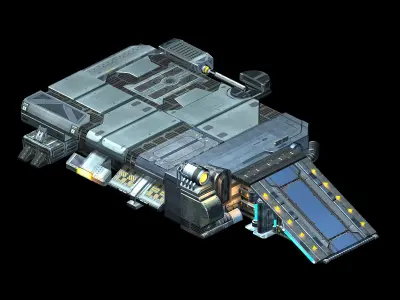 Spacecraft - Ground Platform 06 3D model