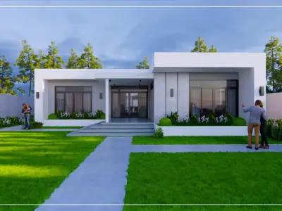 Modern Villa design 12mx14m 3D model