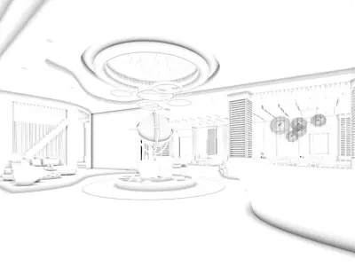 Business Restaurant - Coffee - Banquet  143 3D model