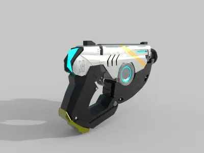 scifigun futuristic gun Low-poly 3D model