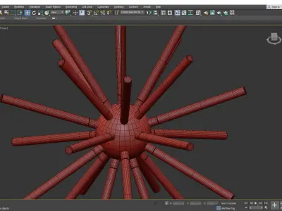 Astro LED Chandelier Low-poly 3D model