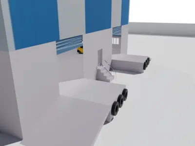 Warehouse 3d Model with Forklift 3D model