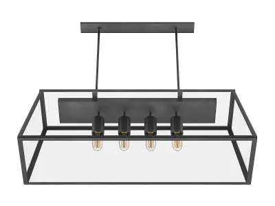 Ceiling Lamp in Glass Cage 3D model