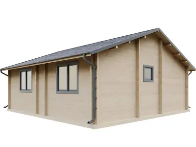 Wooden House 4 - no interior included 3D model