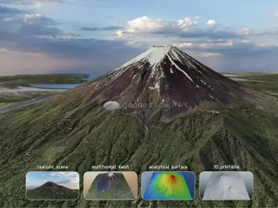 Mount Fuji Multipurpose Terrain Model 3D model