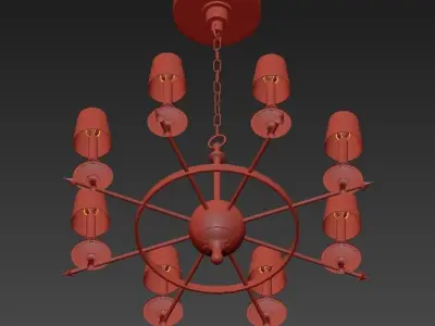 Arrow Large Chandelier 3D model