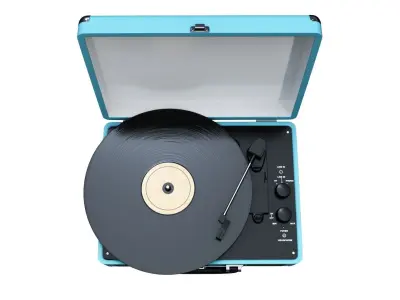 Victrola Vintage Suitcase Record Player Low-poly 3D model