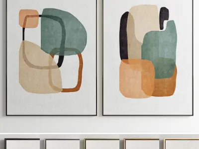 Scandinavian 5 Photo Frame Collections 01 3D Model Pack